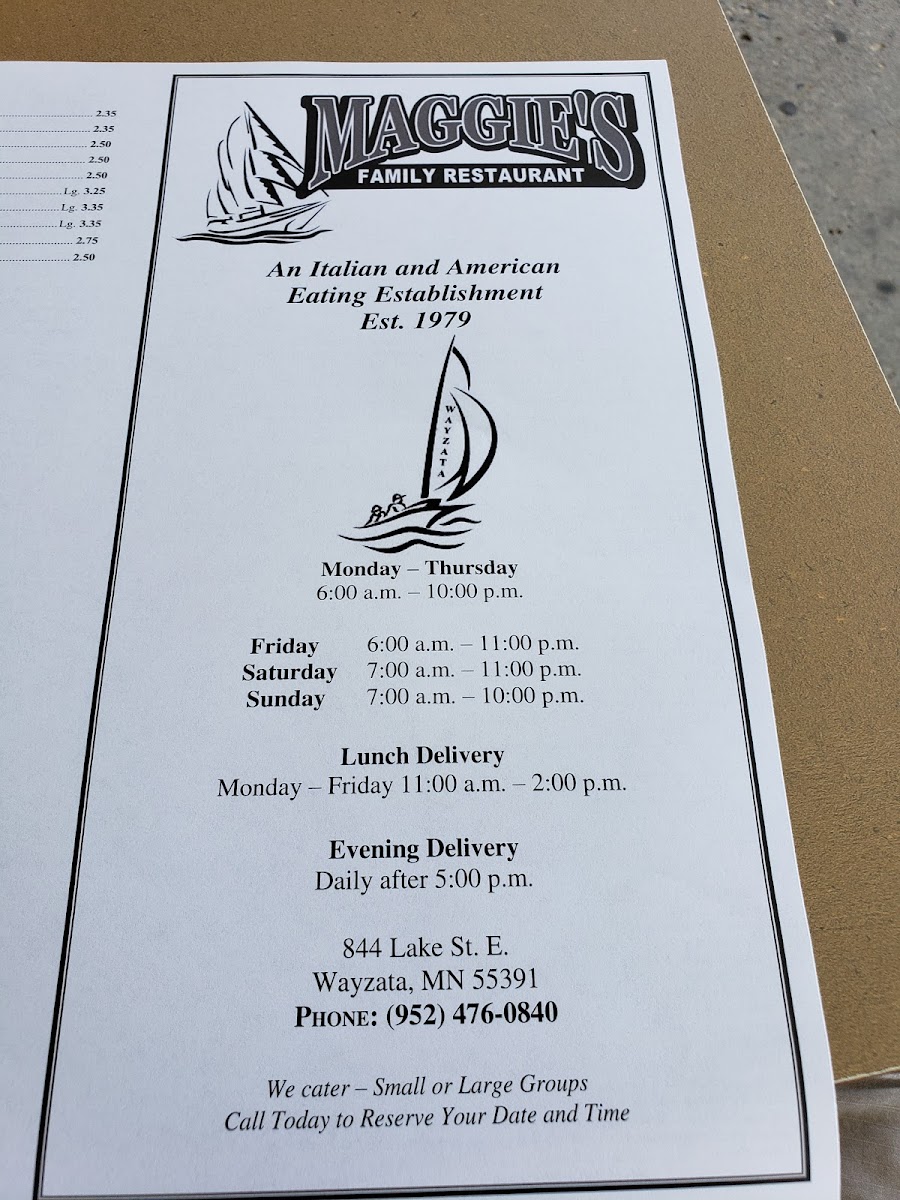 Maggie's Restaurant Menu - Image 5
